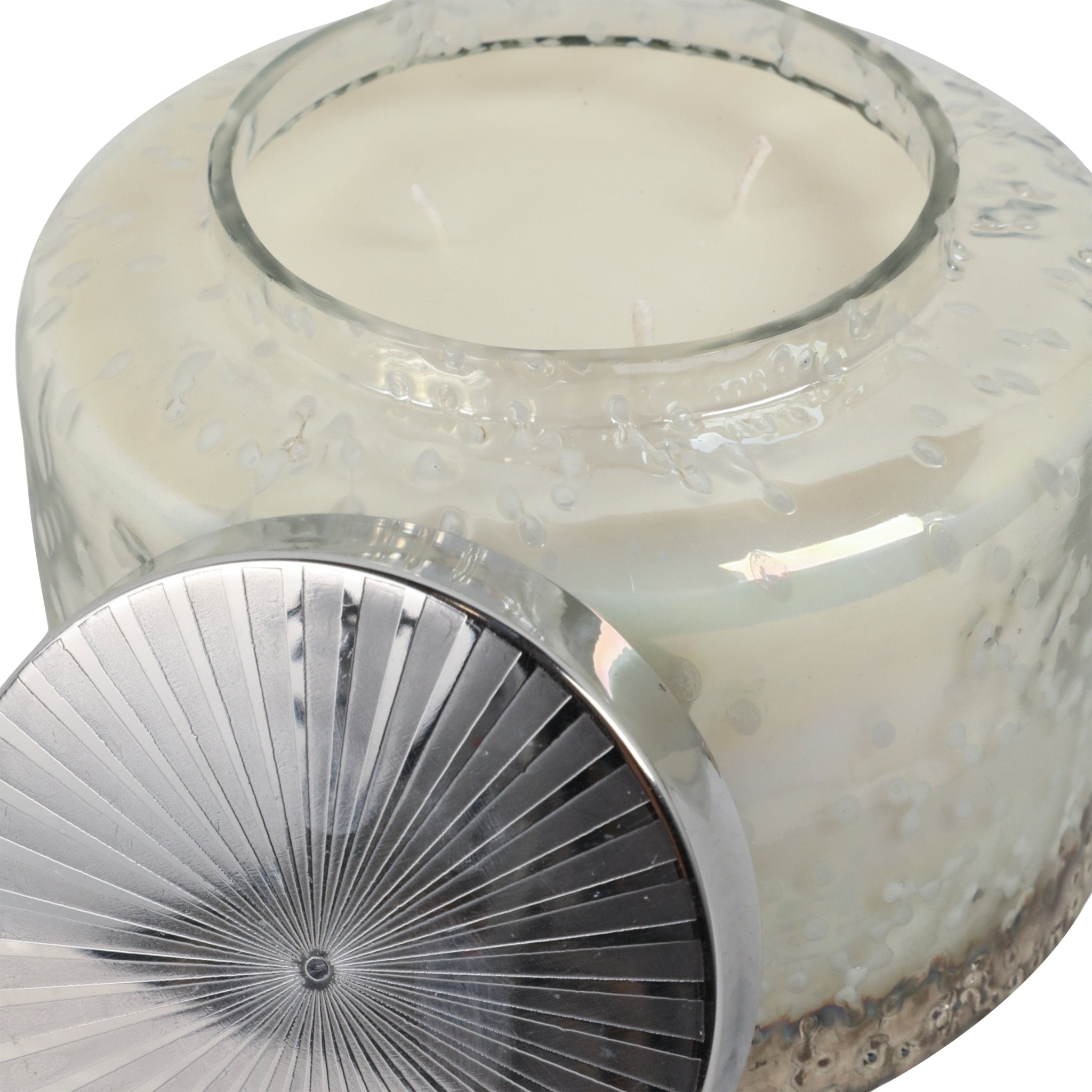 7" 71 Oz Lavender Speckle Lidded Candle, Lt Blue/s Candle Holders| Sagebrook Home