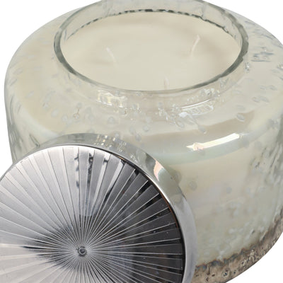 7" 71 Oz Lavender Speckle Lidded Candle, Lt Blue/s - Al Rugaib Furniture