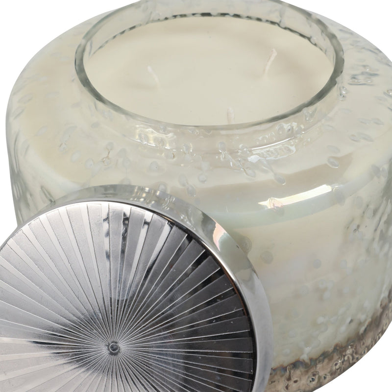 7" 71 Oz Lavender Speckle Lidded Candle, Lt Blue/s - Al Rugaib Furniture