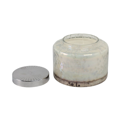7" 71 Oz Lavender Speckle Lidded Candle, Lt Blue/s - Al Rugaib Furniture