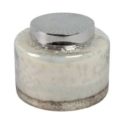 7" 71 Oz Lavender Speckle Lidded Candle, Lt Blue/s - Al Rugaib Furniture