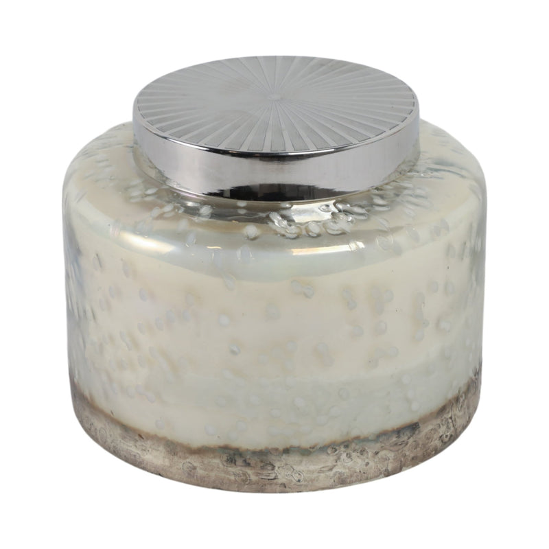 7" 71 Oz Lavender Speckle Lidded Candle, Lt Blue/s - Al Rugaib Furniture