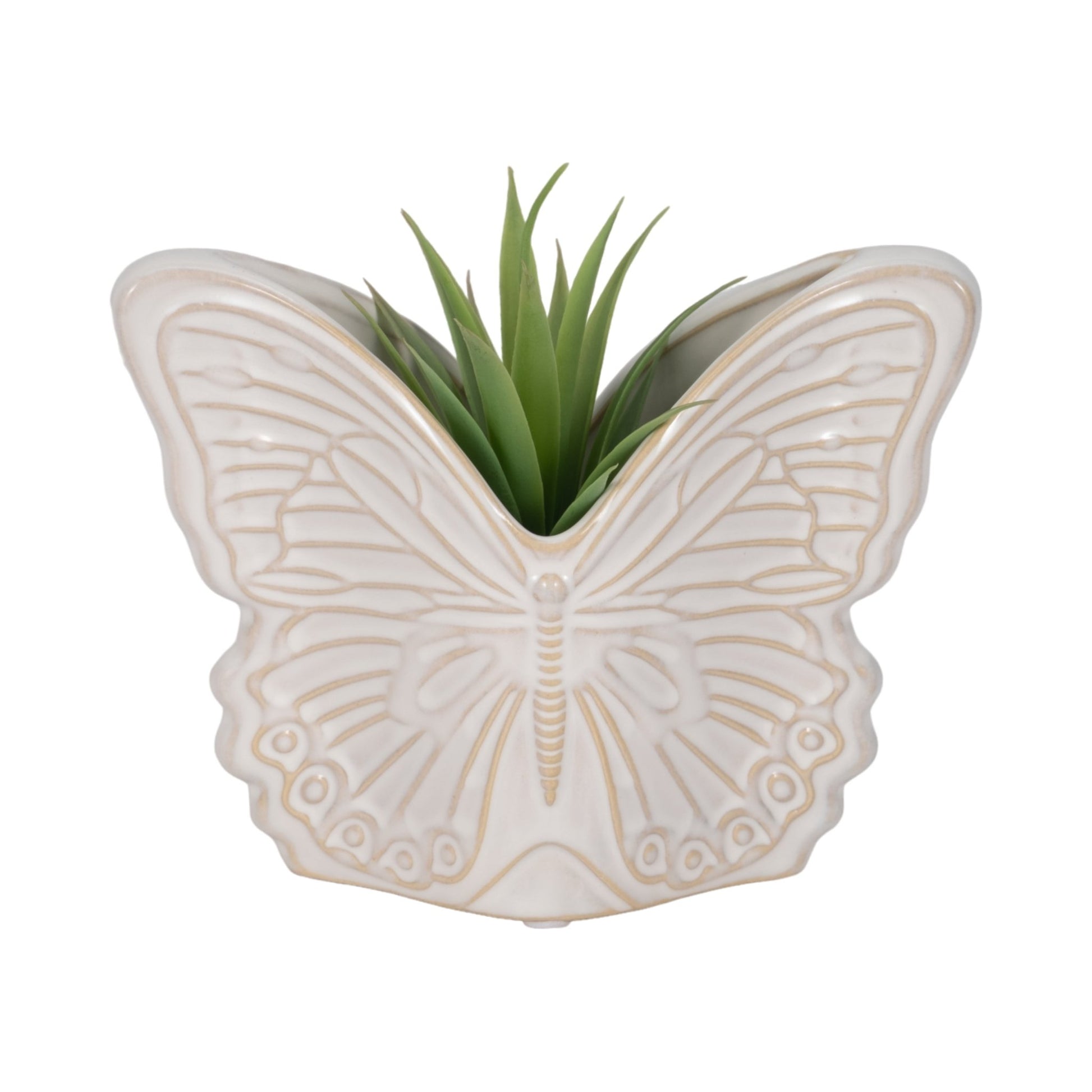 7" Butterfly Planter, Ivory Outdoor Planters| Sagebrook Home
