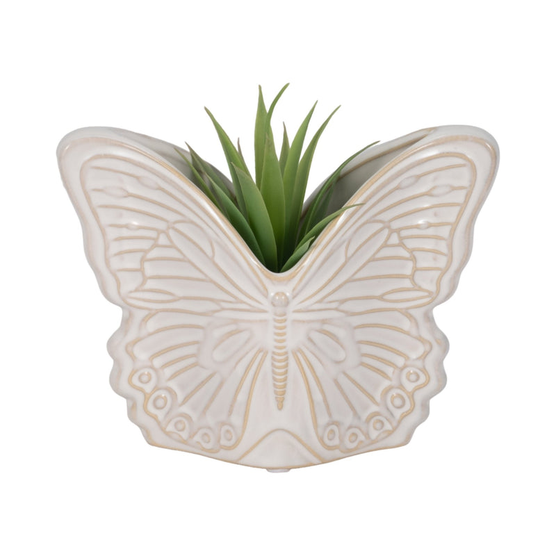 7" Butterfly Planter, Ivory - Al Rugaib Furniture