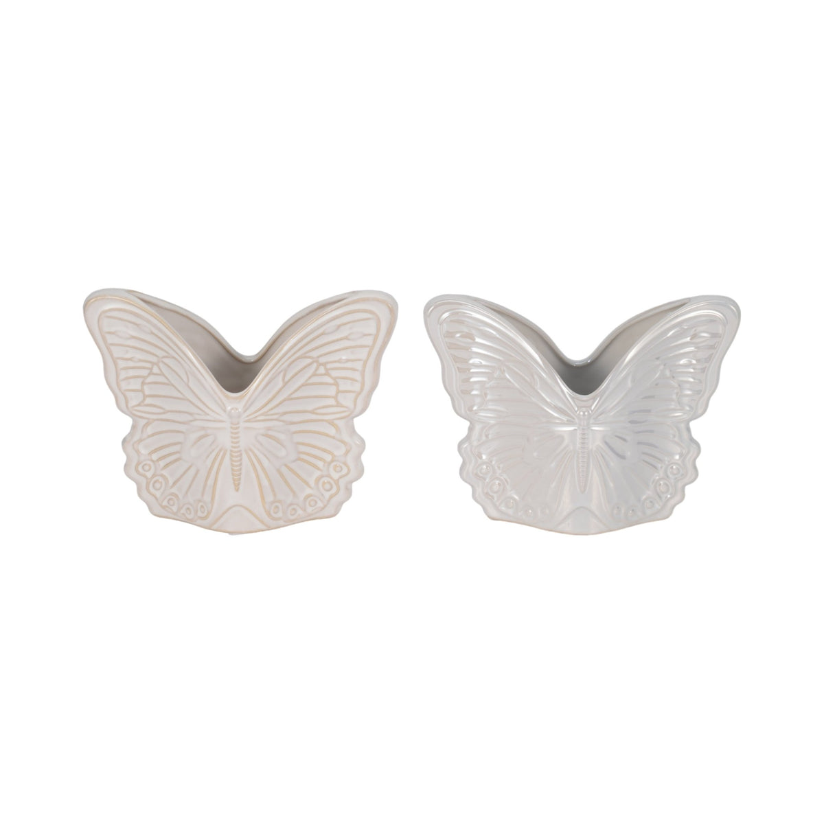 7" Butterfly Planter, Ivory Outdoor Planters| Sagebrook Home