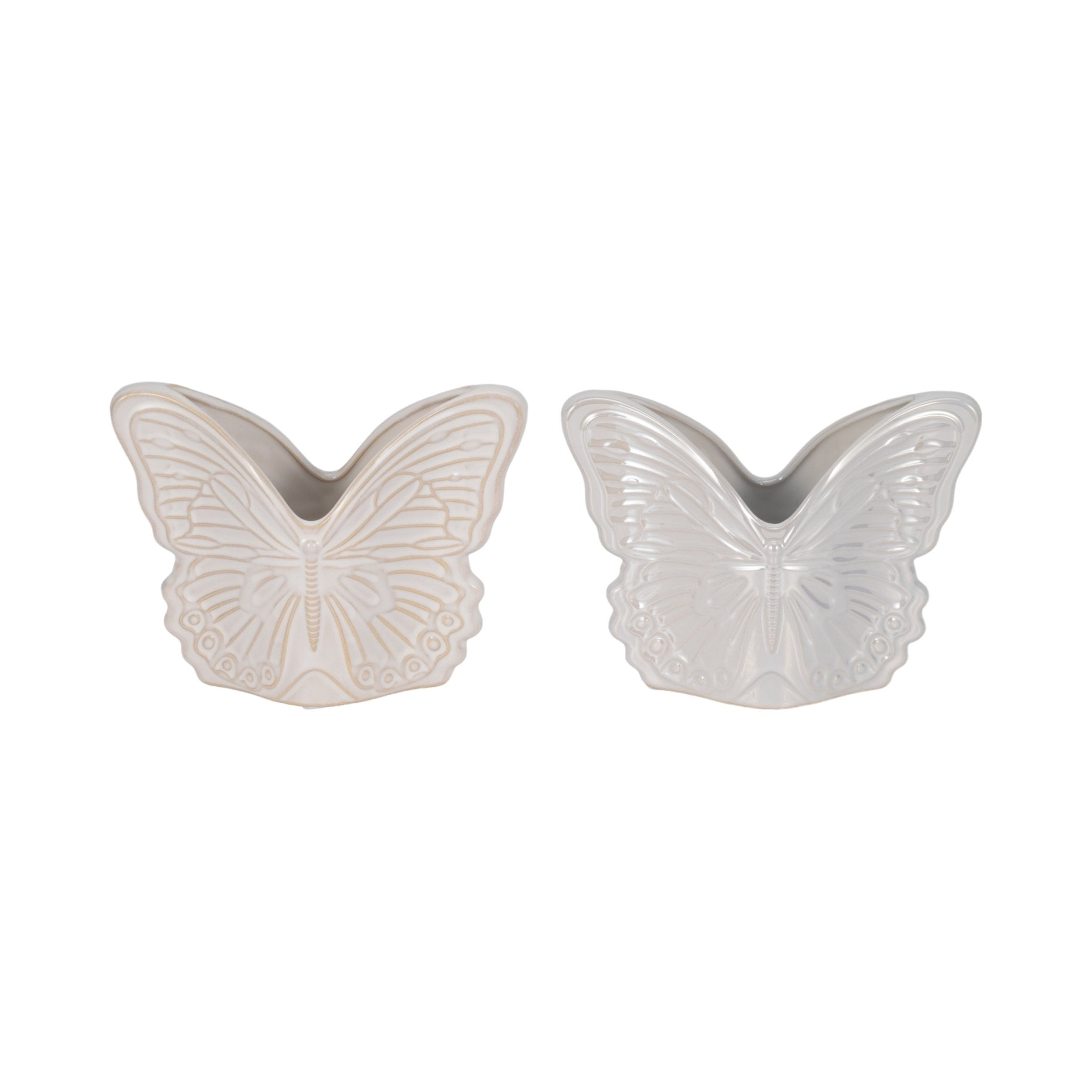 7" Butterfly Planter, Ivory Outdoor Planters| Sagebrook Home