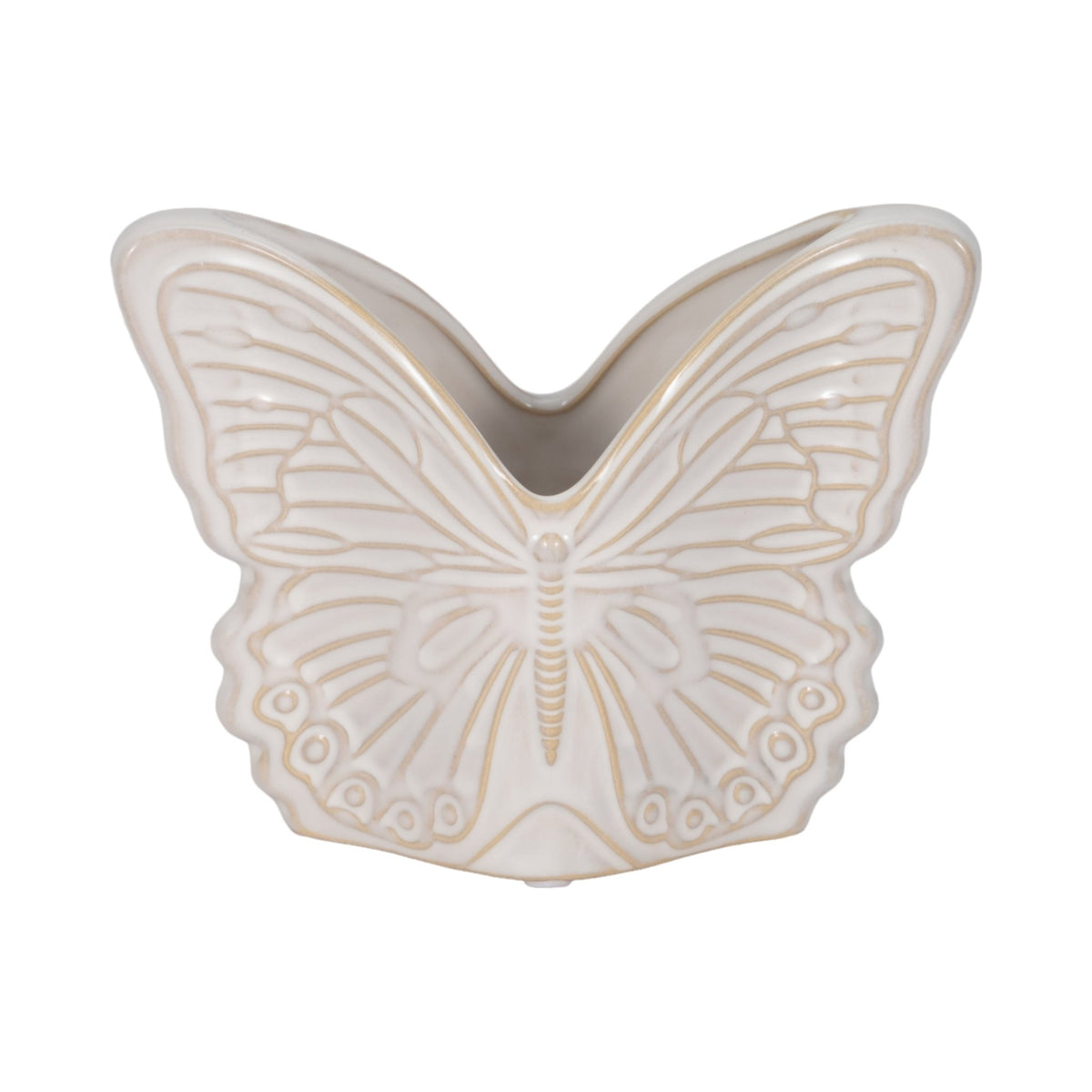 7" Butterfly Planter, Ivory Outdoor Planters| Sagebrook Home