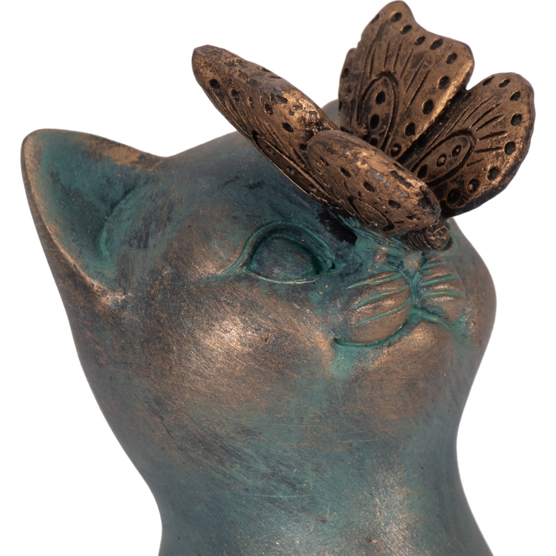 7" Cat With Butterfly On Nose, Multi Table Decors| Sagebrook Home