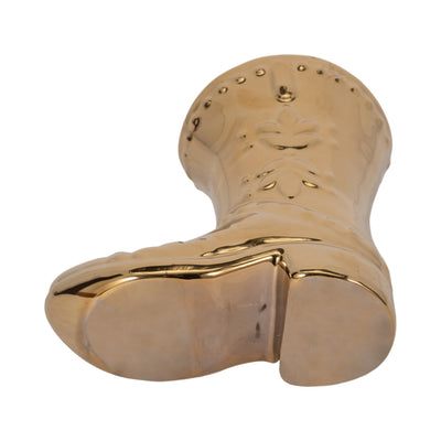 7" Cowboy Boot Vase, Gold - Al Rugaib Furniture