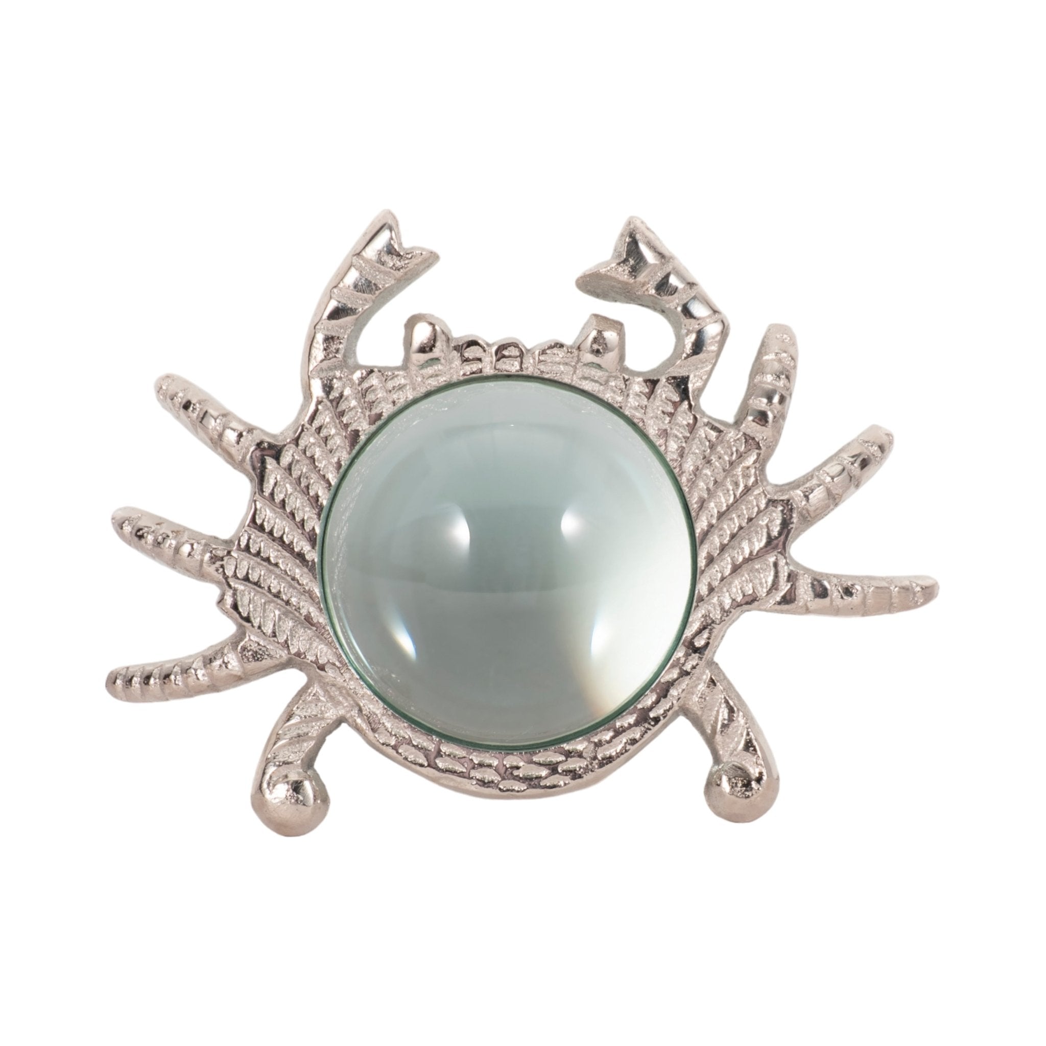 7" Crab Magnifying Glass, Silver Table Decors| Sagebrook Home