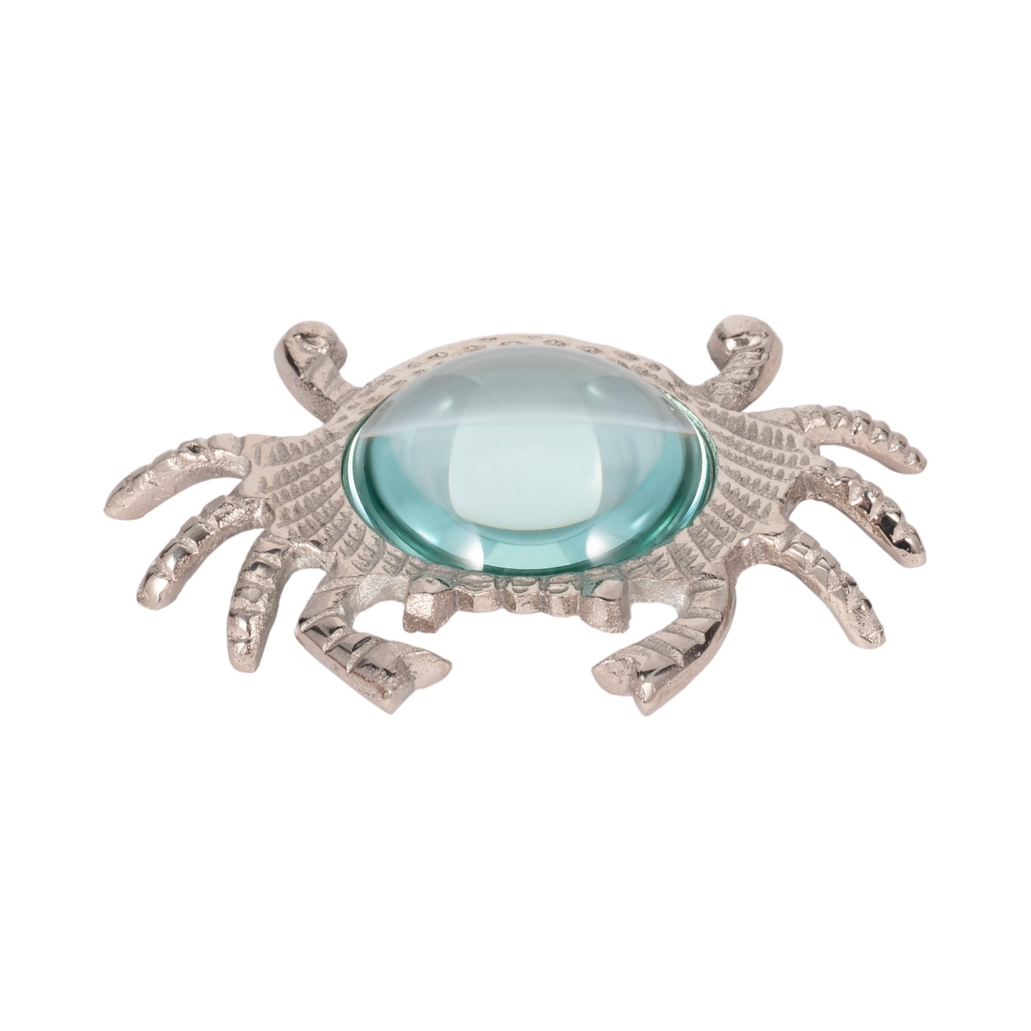 7" Crab Magnifying Glass, Silver Table Decors| Sagebrook Home
