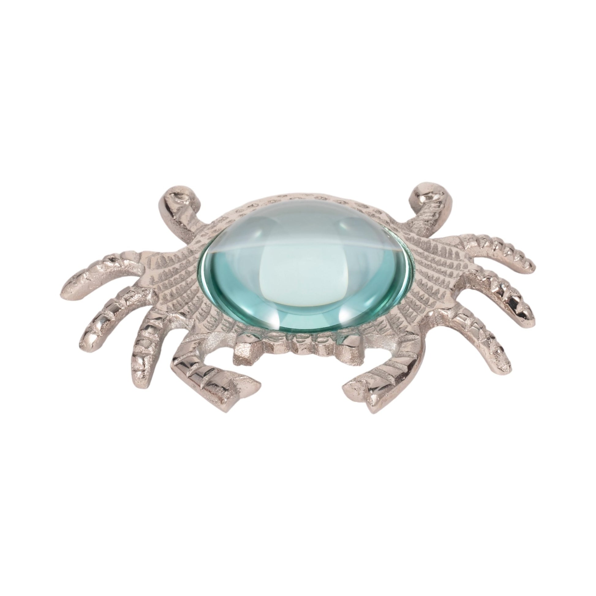 7" Crab Magnifying Glass, Silver Table Decors| Sagebrook Home