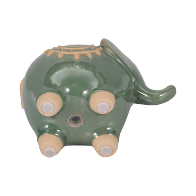 7" Elephant Planter, Green - Al Rugaib Furniture