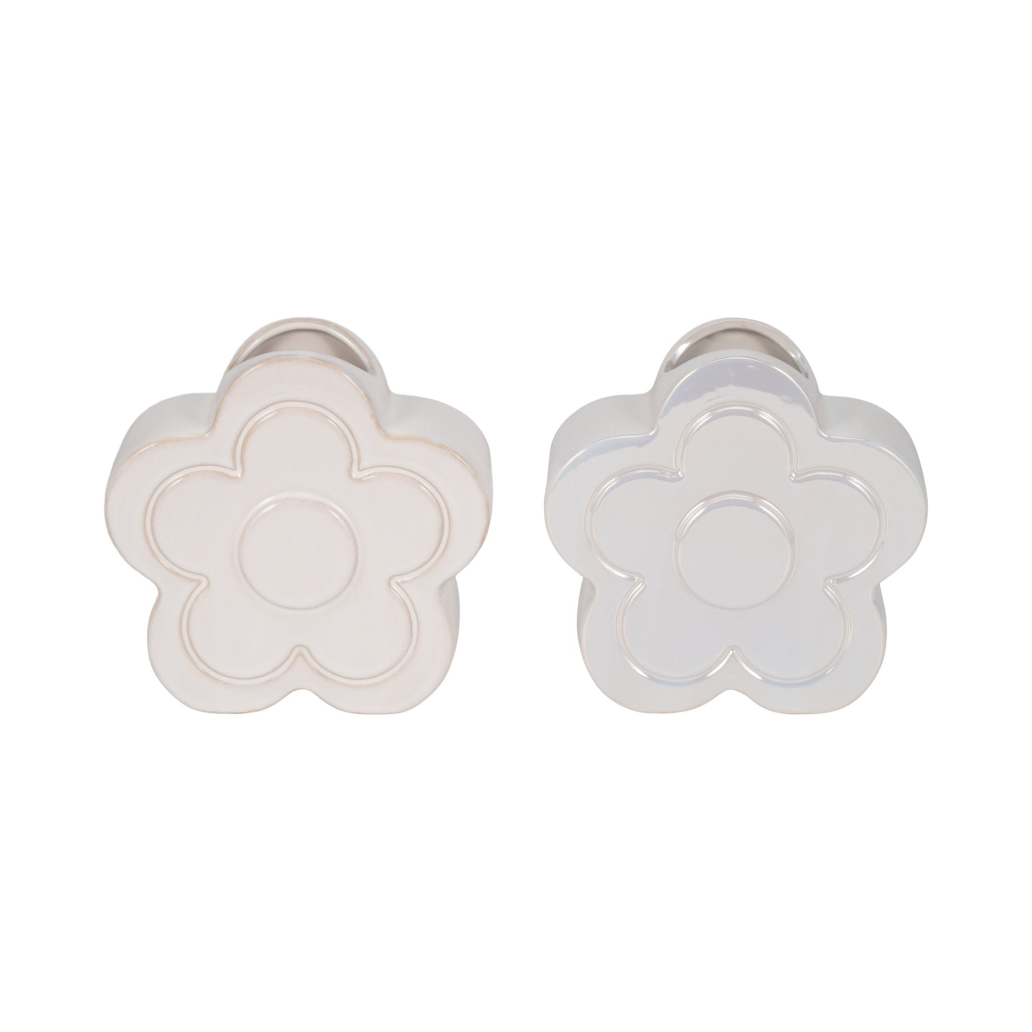 7" Flower Power Object Vase, Ivory Vases and Jars| Sagebrook Home