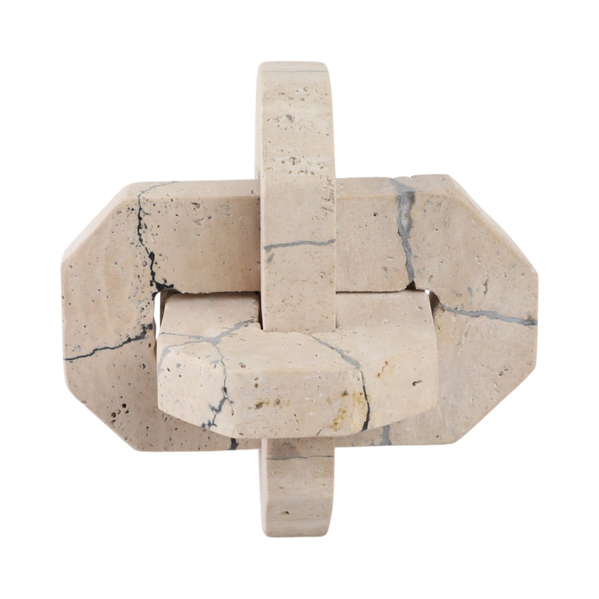7" Gorda Medium Crackle Travertine Knot Table Decors| Sagebrook Home