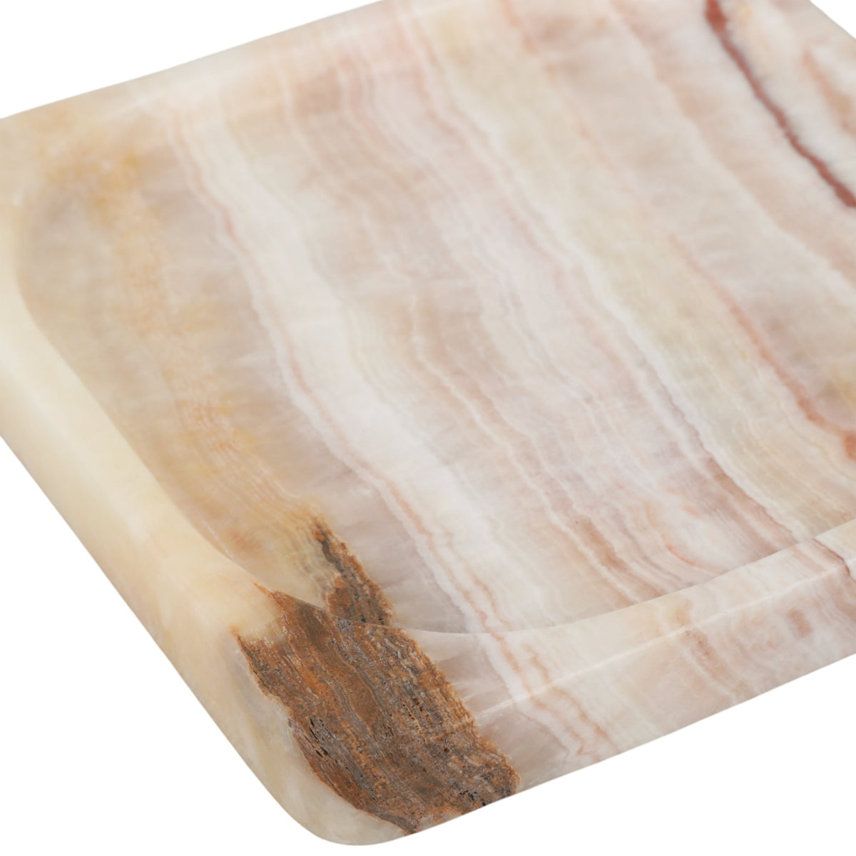7" Honey Onyx Deco Tray Table Decors| Sagebrook Home