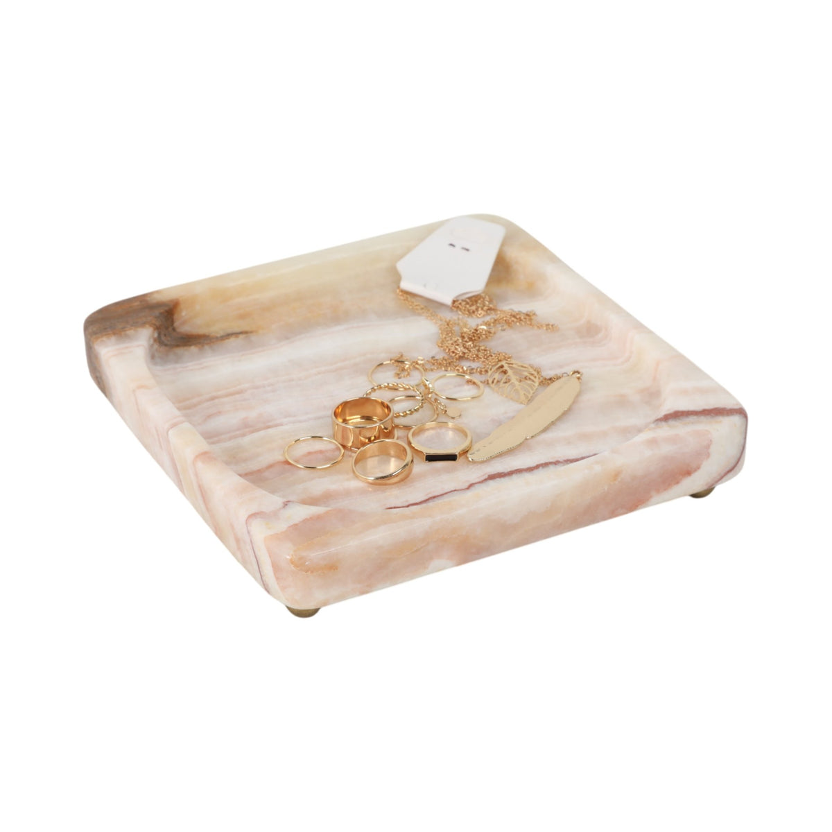 7" Honey Onyx Deco Tray Table Decors| Sagebrook Home
