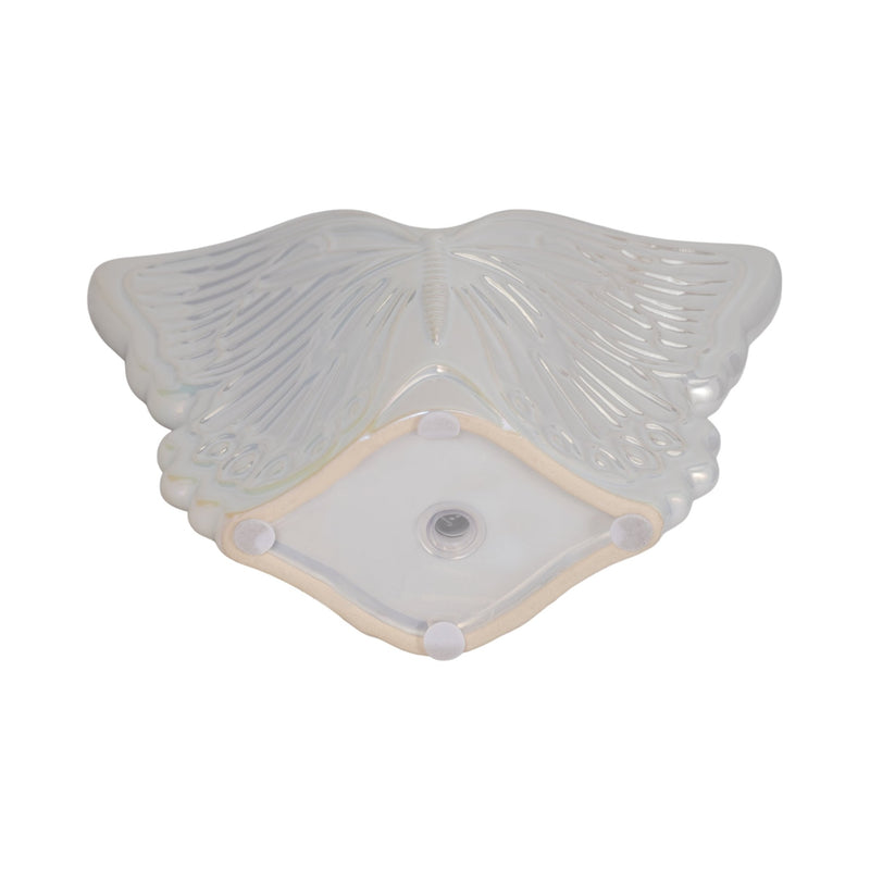 7" Iridescent Butterfly Planter, Ivory - Al Rugaib Furniture
