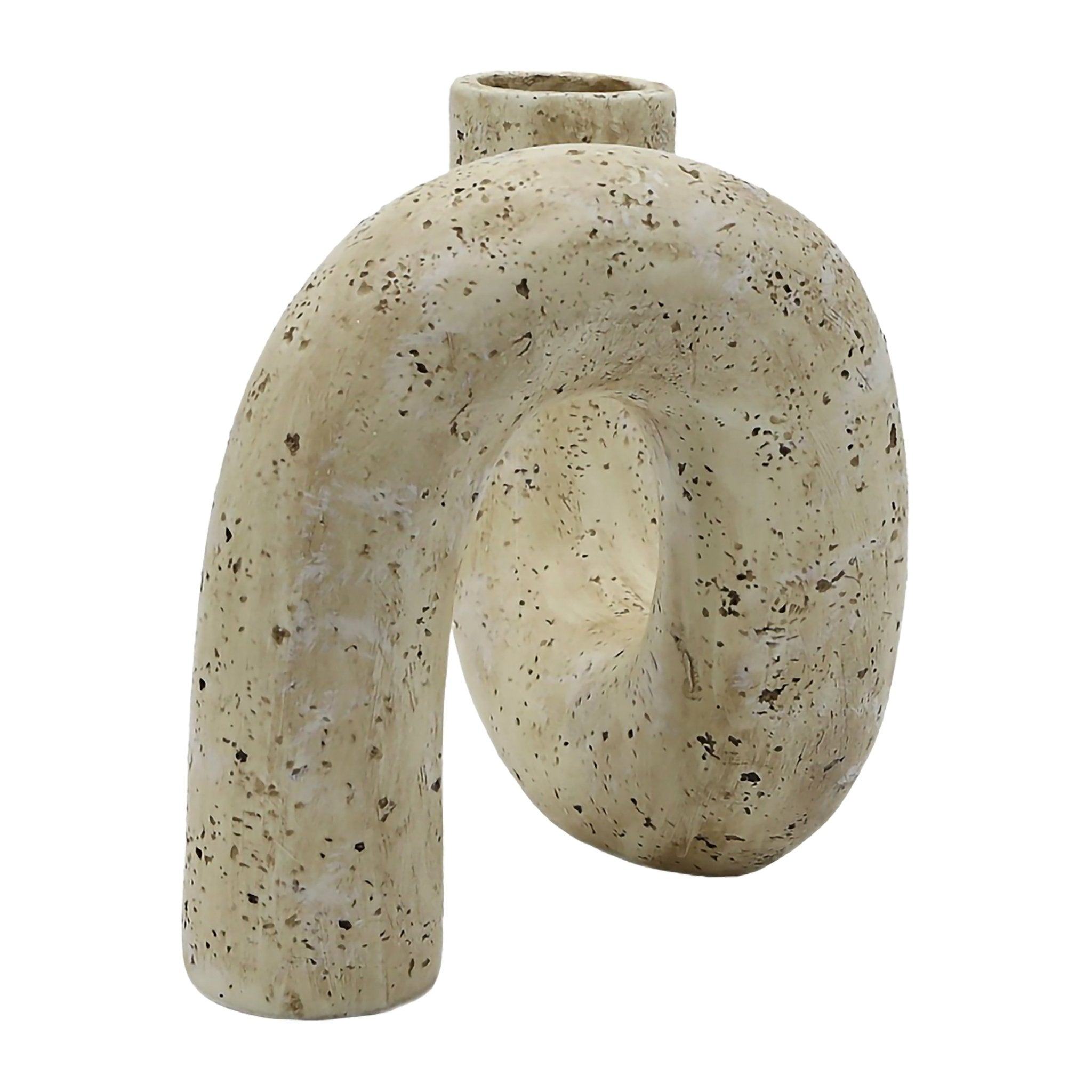 7" KARNORA CURLY VASE, NATURAL Vases and Jars| Sagebrook Home