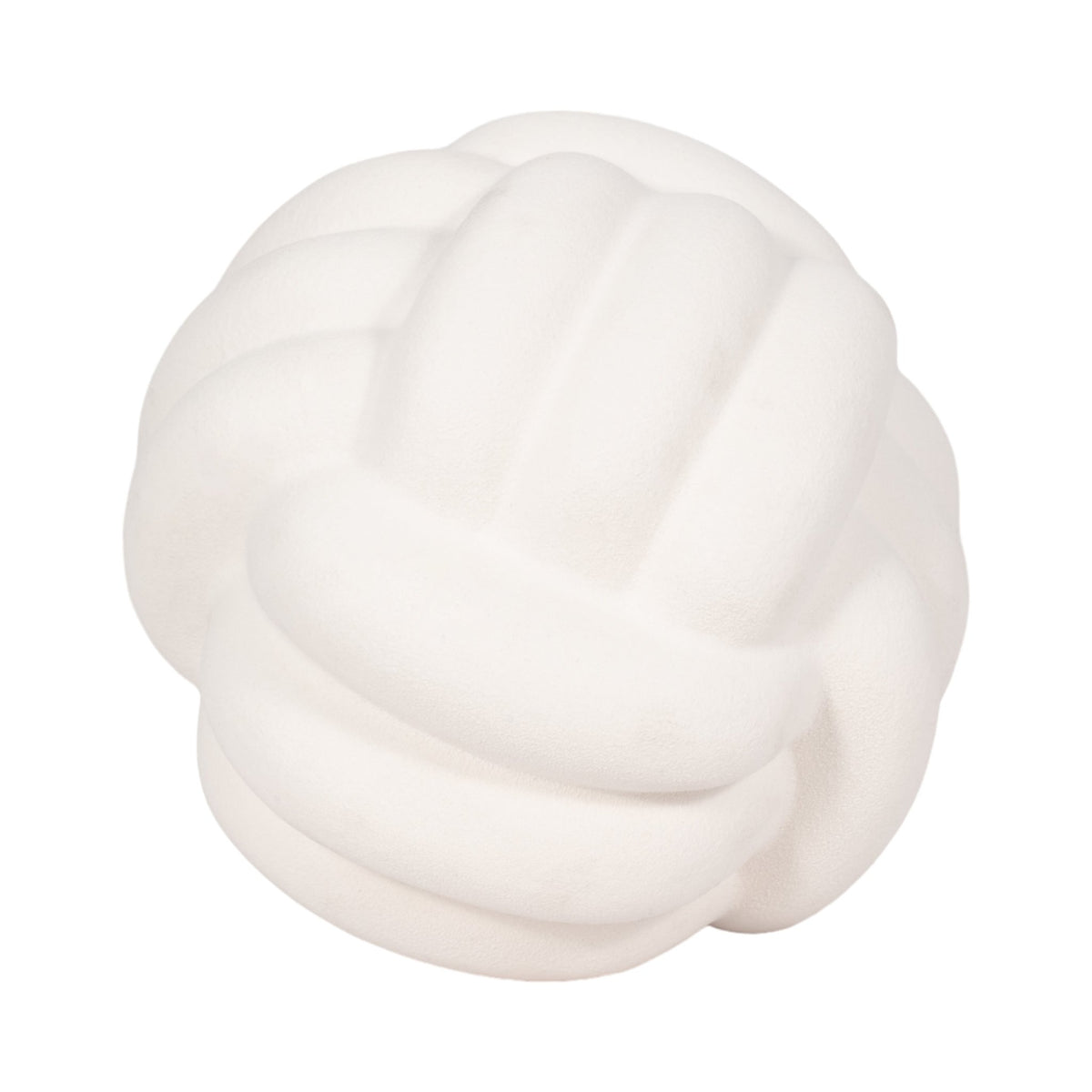 7" KNOT ORB ROUGH TEXTURE, WHITE Table Decors| Sagebrook Home