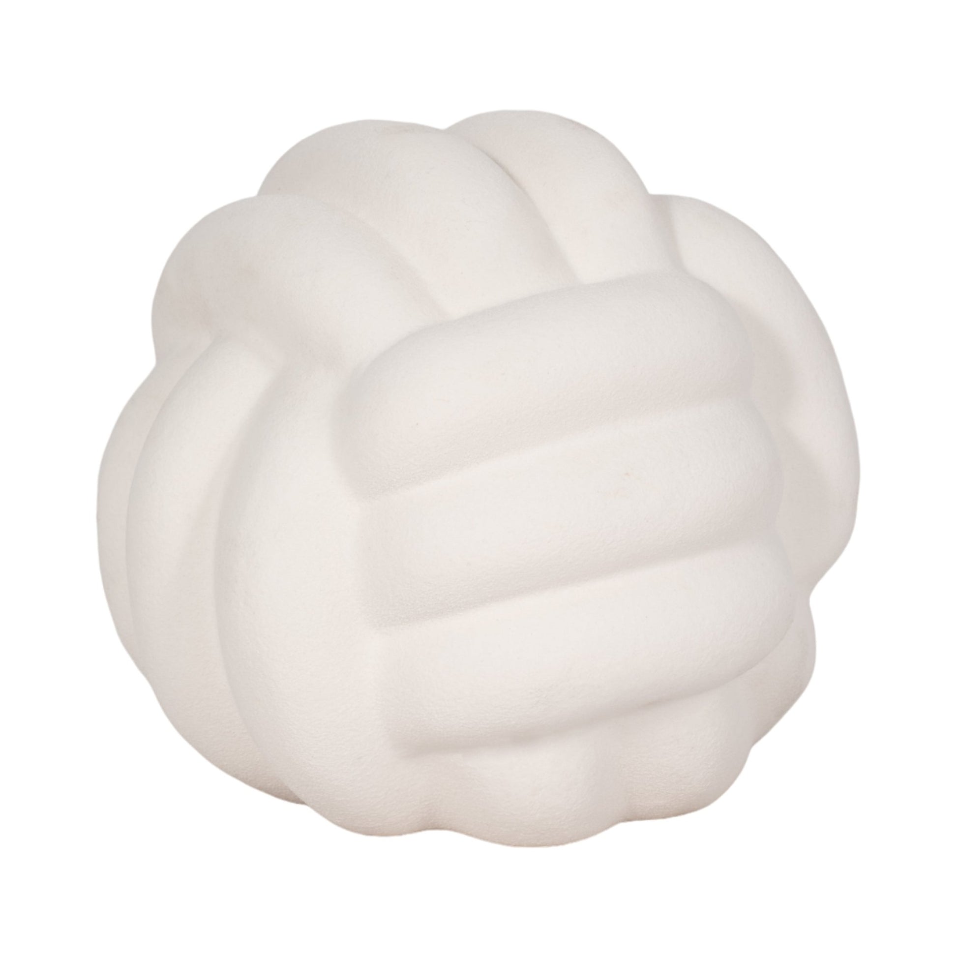 7" KNOT ORB ROUGH TEXTURE, WHITE Table Decors| Sagebrook Home