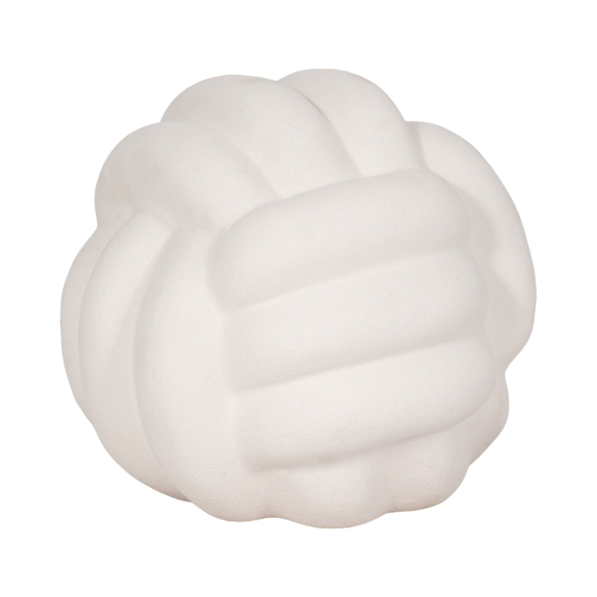 7" KNOT ORB ROUGH TEXTURE, WHITE Table Decors| Sagebrook Home