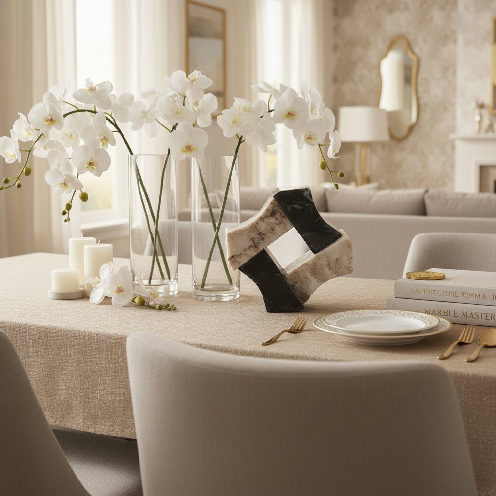 7" LAWRENCE LARGE MARBLE DIAMOND STATUARY Table Decors| Sagebrook Home
