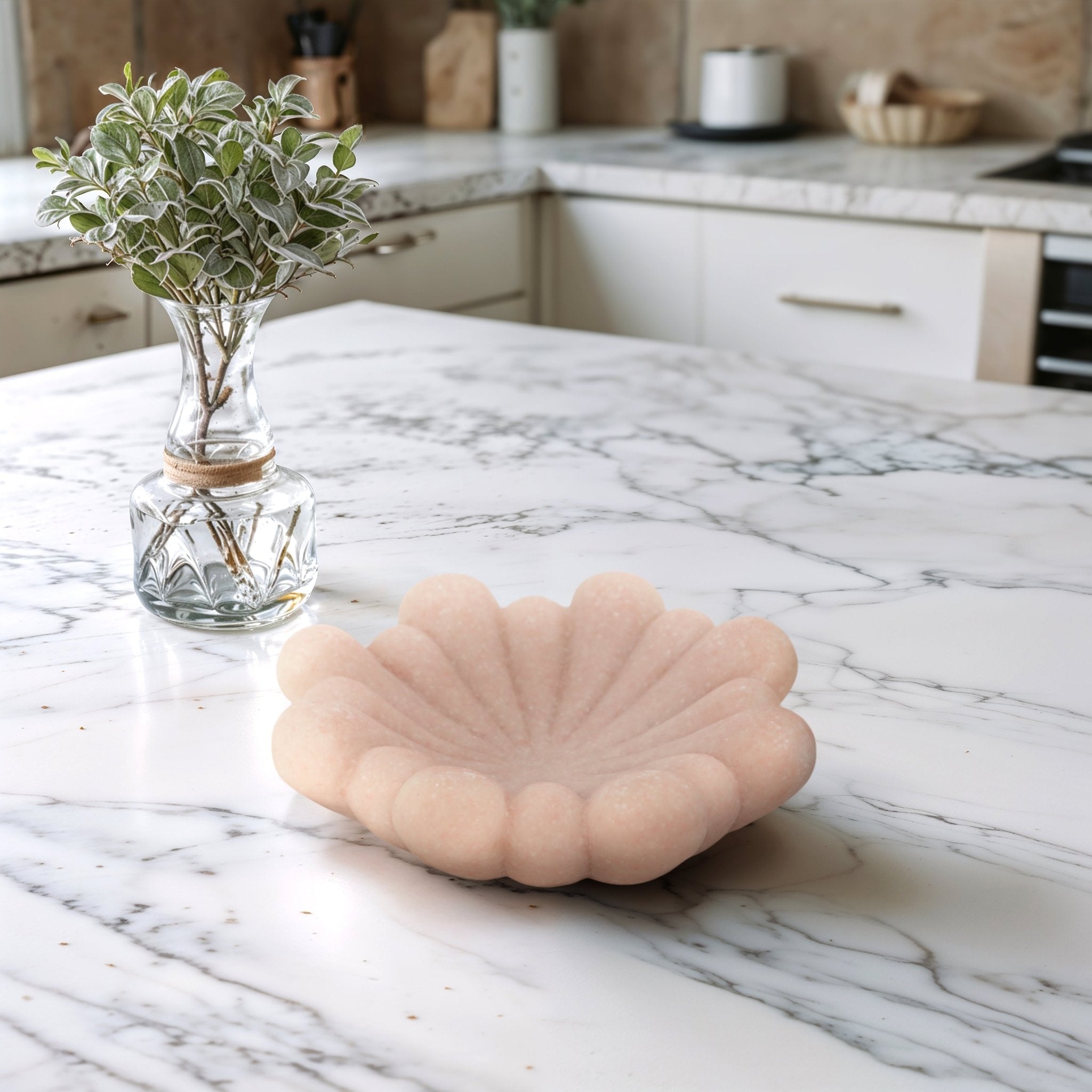 7" Laxmi Pink Quartz Resin Bowl Table Decors| Sagebrook Home