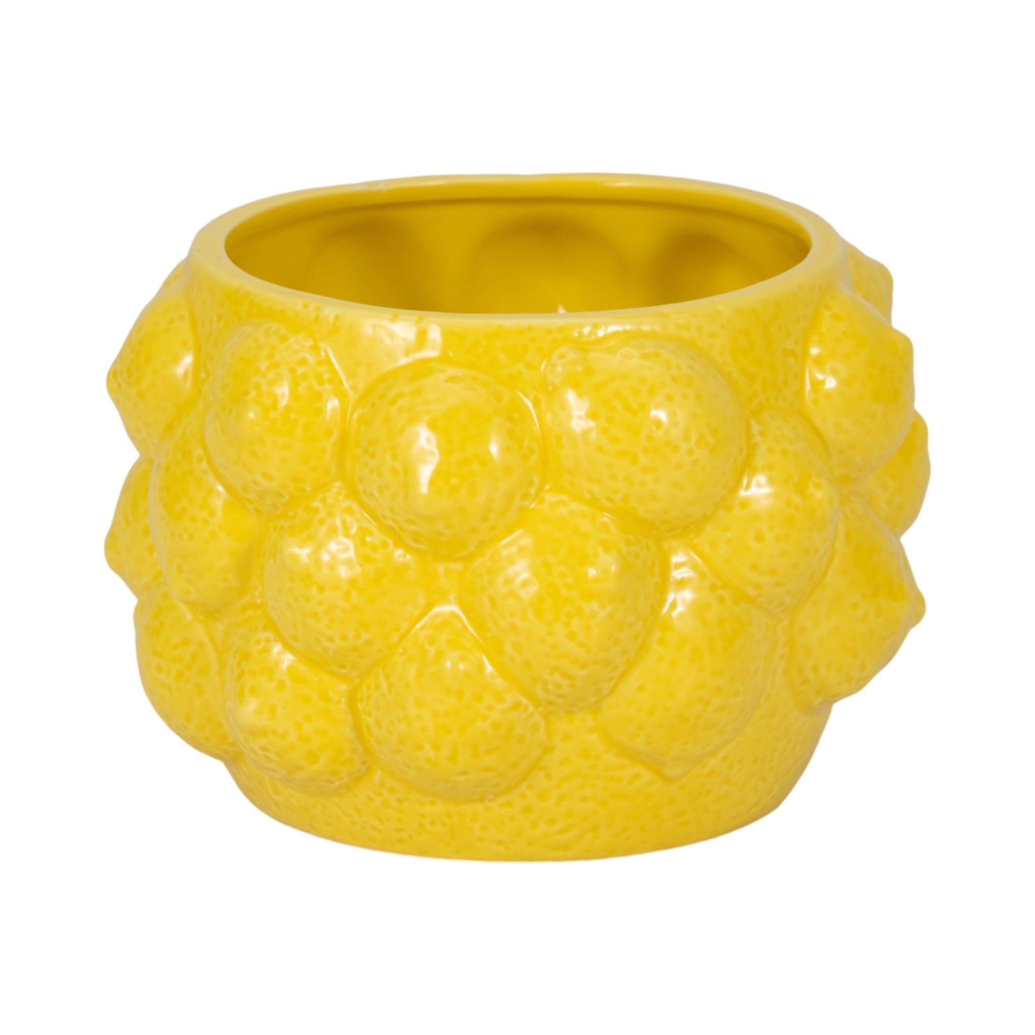7" Lemons Flower Pot, Yellow Planter| Sagebrook Home