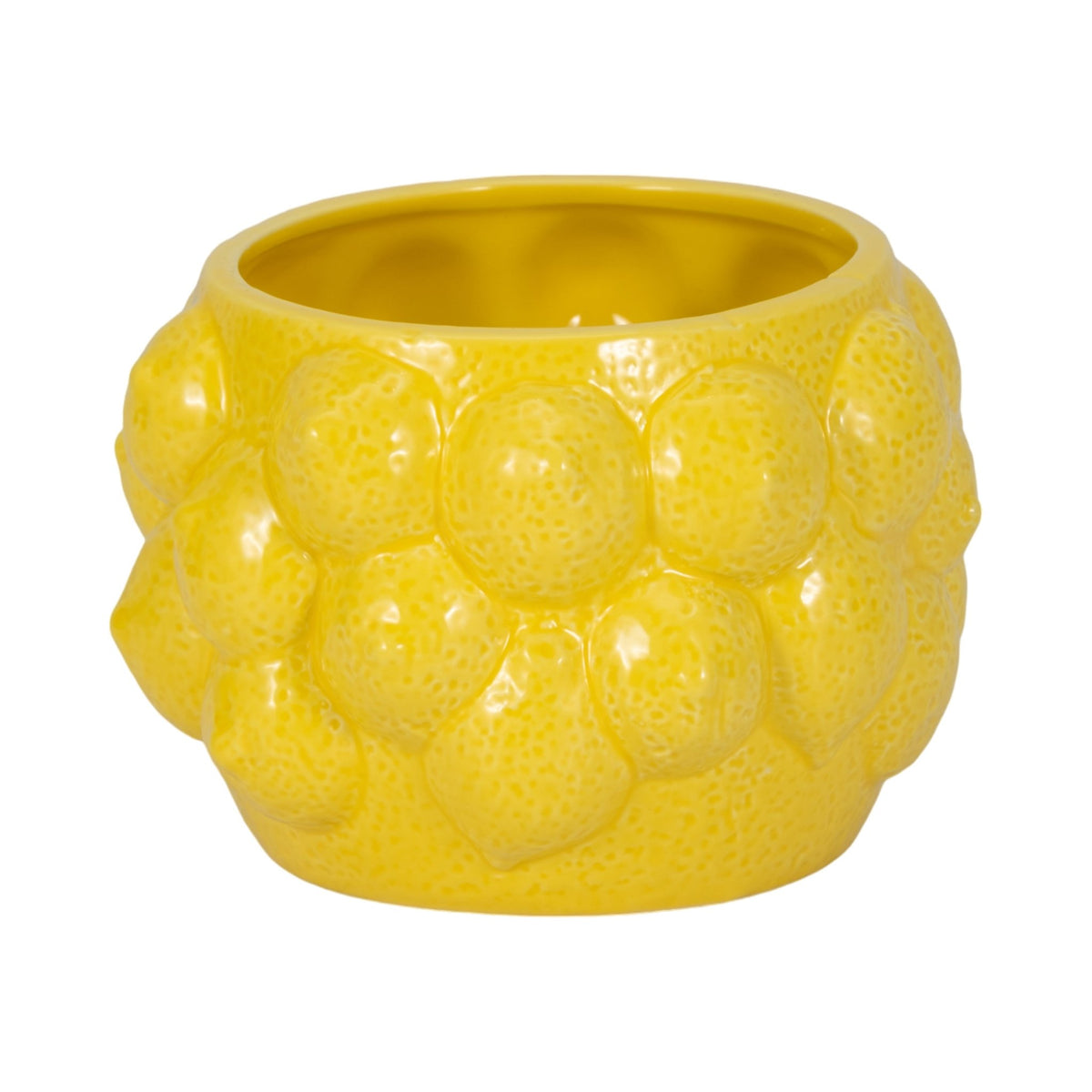 7" Lemons Flower Pot, Yellow Planter| Sagebrook Home