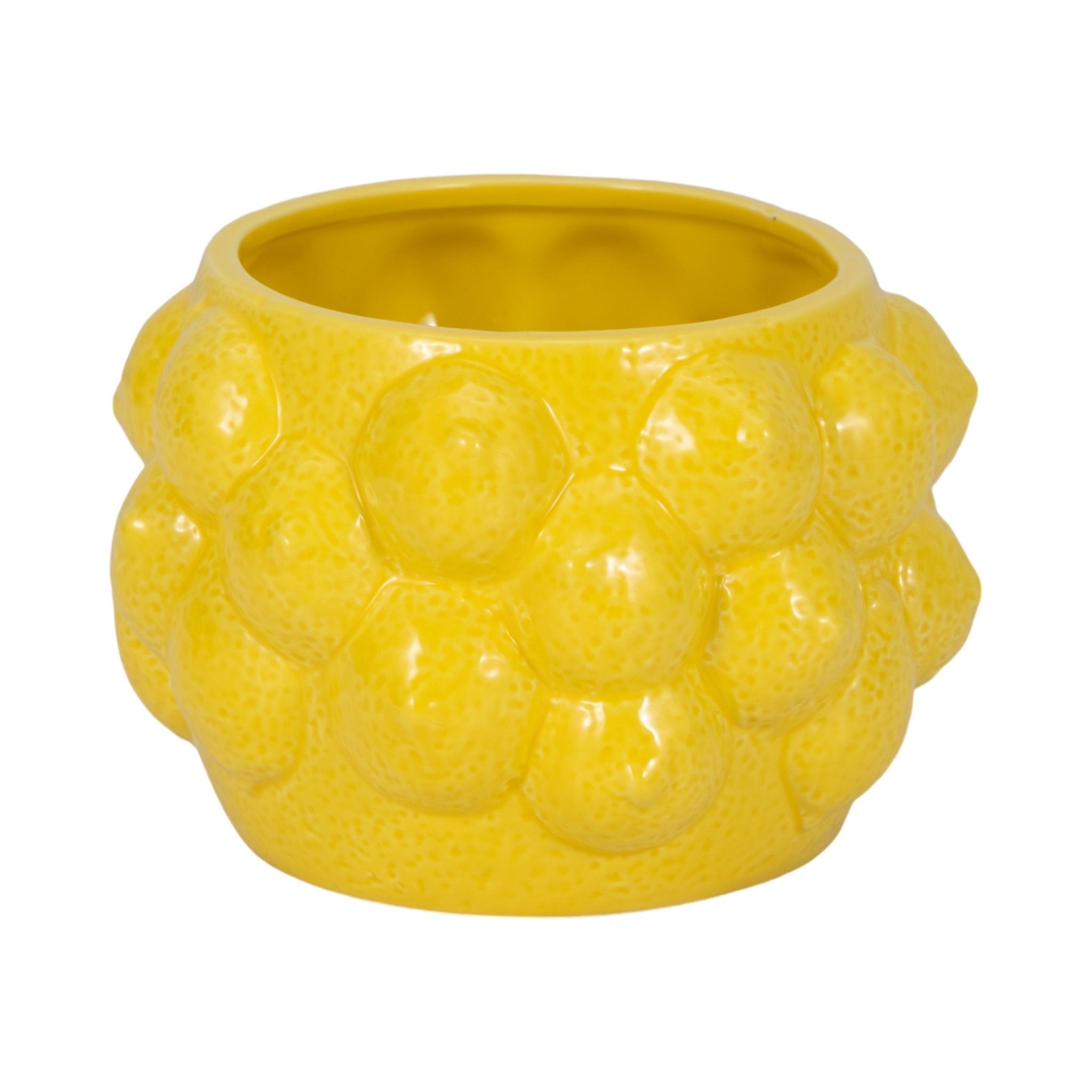 7" Lemons Flower Pot, Yellow Planter| Sagebrook Home