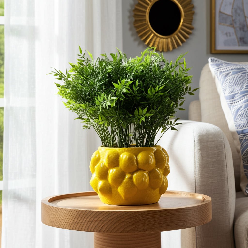 7" Lemons Flower Pot, Yellow Planter| Sagebrook Home