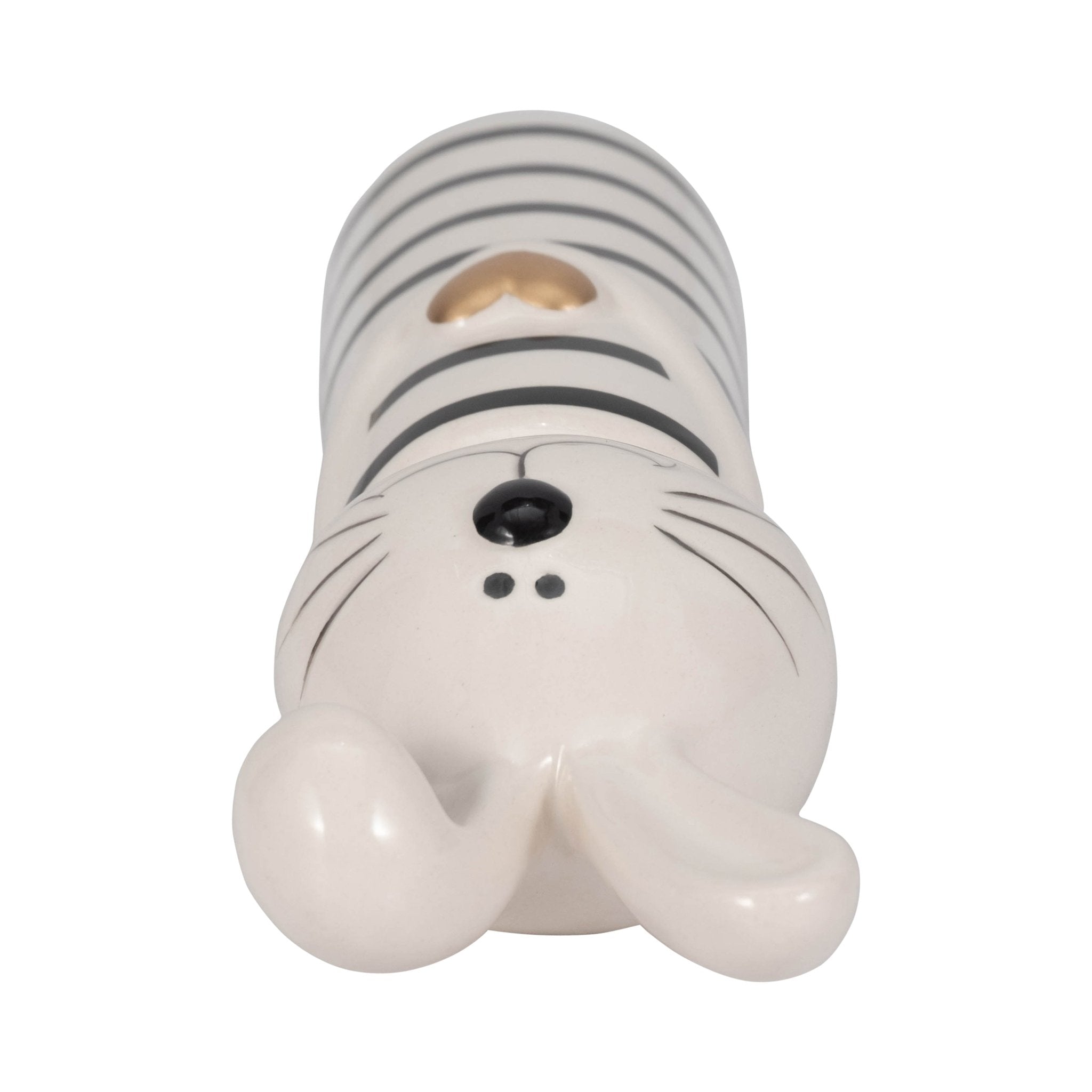 7" Lines Bunny With Gold Heart, White/black Table Decors| Sagebrook Home