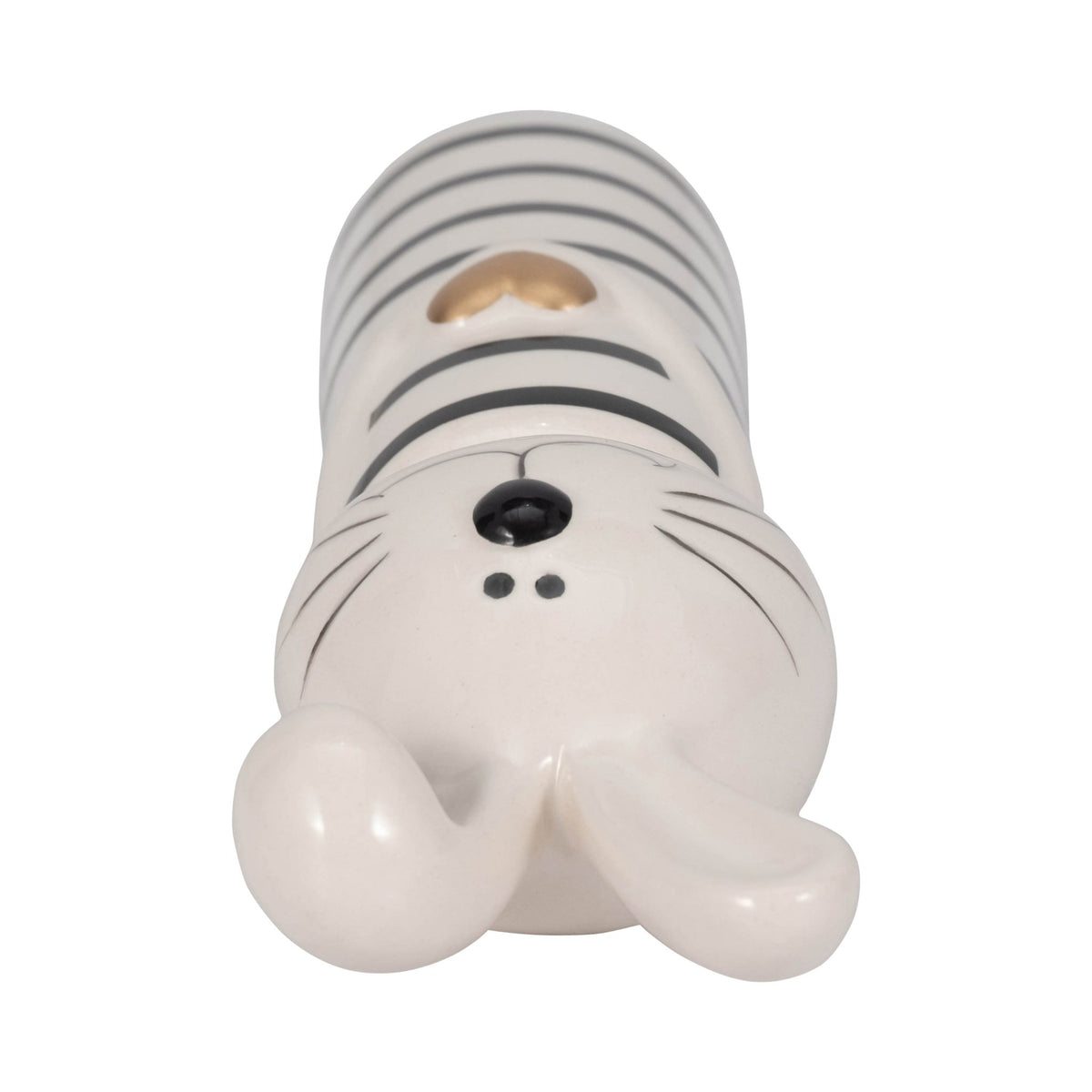 7" Lines Bunny With Gold Heart, White/black Table Decors| Sagebrook Home