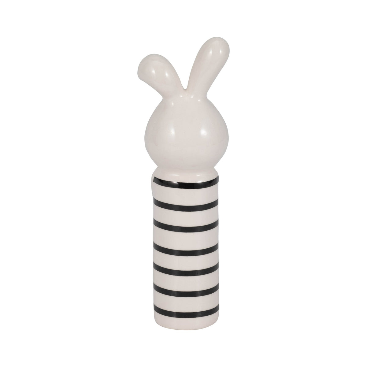 7" Lines Bunny With Gold Heart, White/black Table Decors| Sagebrook Home