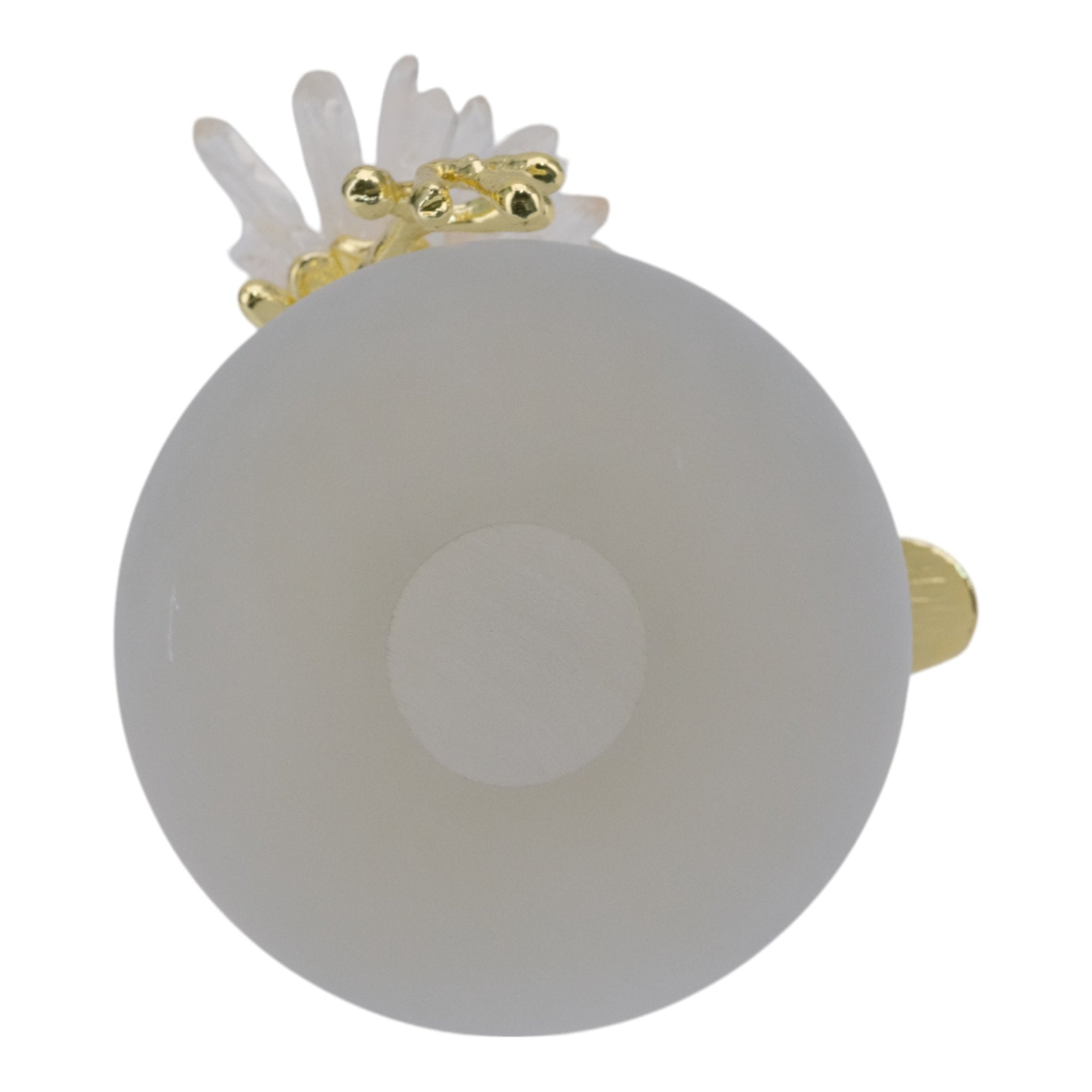 7" Madilynn Crystal Sphere Metal Bird Statuary Table Decors| Sagebrook Home