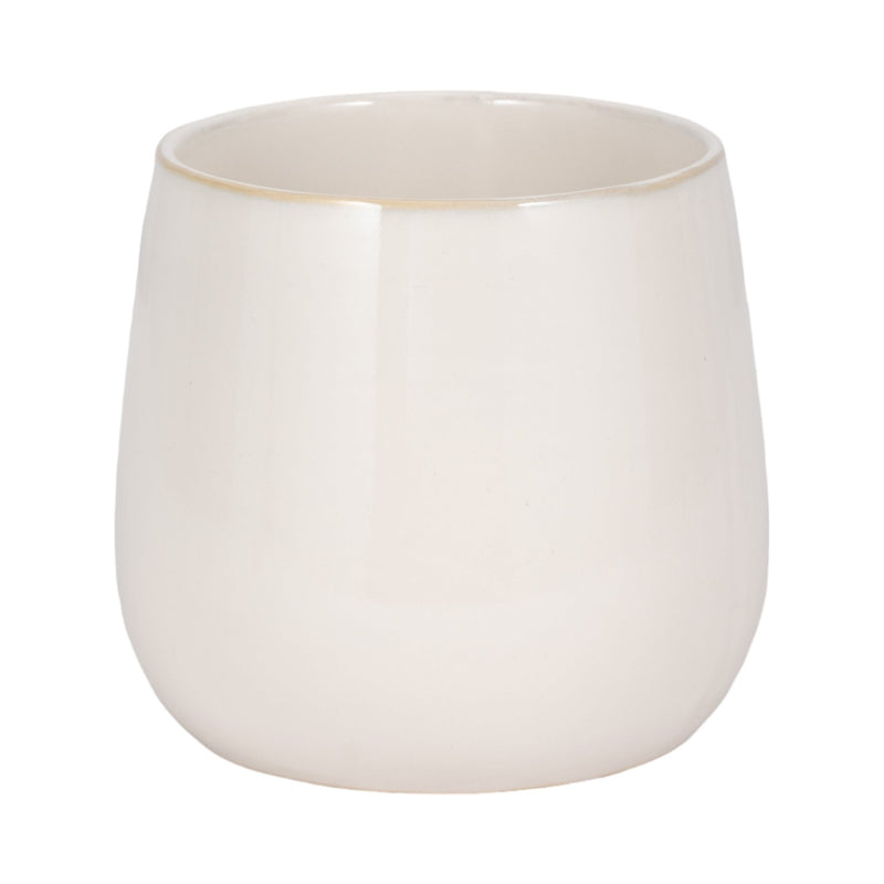 7" Mushroom Applique Planter, Ivory - Al Rugaib Furniture