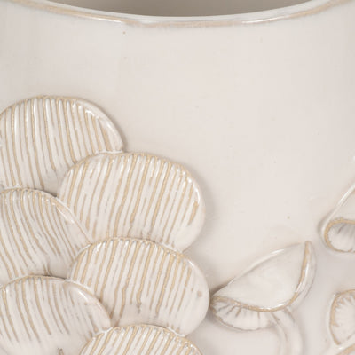 7" Mushroom Applique Planter, Ivory - Al Rugaib Furniture