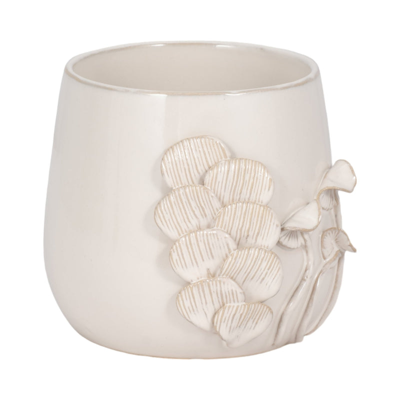 7" Mushroom Applique Planter, Ivory - Al Rugaib Furniture