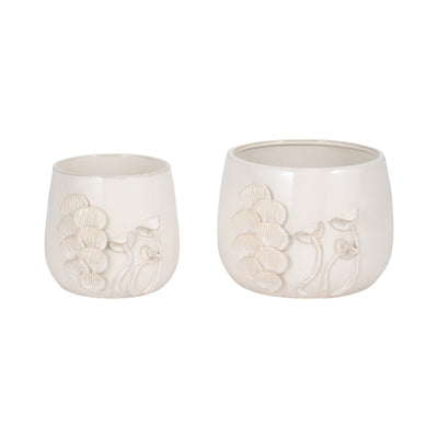 7" Mushroom Applique Planter, Ivory - Al Rugaib Furniture