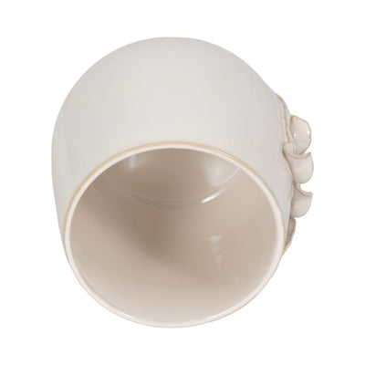 7" Mushroom Applique Planter, Ivory - Al Rugaib Furniture