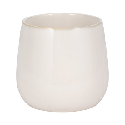 7" Mushroom Applique Planter, Ivory - Al Rugaib Furniture