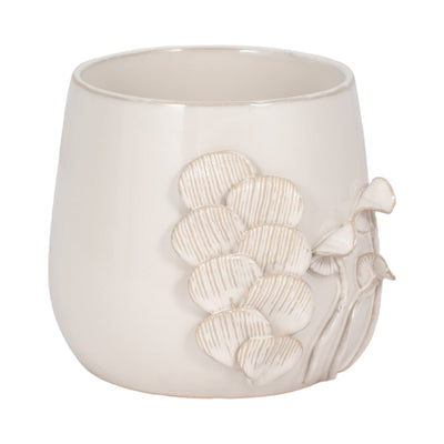 7" Mushroom Applique Planter, Ivory - Al Rugaib Furniture