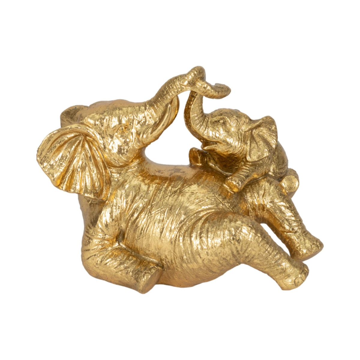 7" Playful Elephants, Gold Table Decors| Sagebrook Home