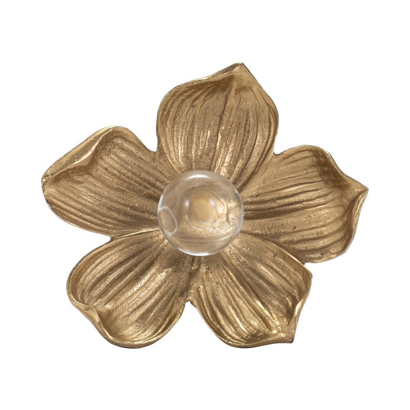 7" Rommie Gold Flower - Al Rugaib Furniture