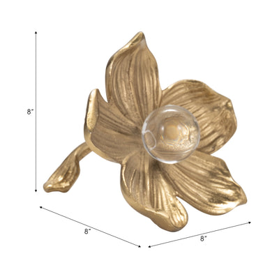 7" Rommie Gold Flower - Al Rugaib Furniture