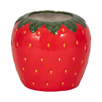 7" Strawberry Planter, Red/green - Al Rugaib Furniture