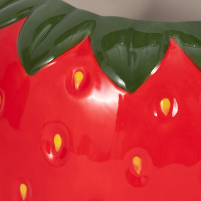 7" Strawberry Planter, Red/green - Al Rugaib Furniture