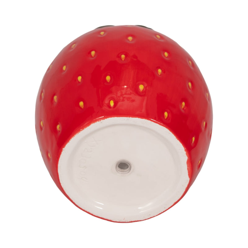 7" Strawberry Planter, Red/green - Al Rugaib Furniture