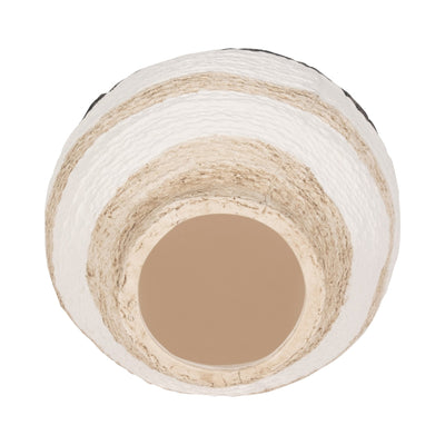 7" Striped Woven Textured Vase, Multi - Al Rugaib Furniture